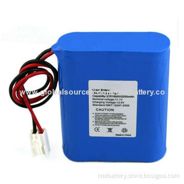 Lithium ion battery pack, 11.1V 4,000mAh for solar system and solar lamps and LED lights, radio